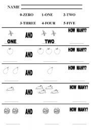 English Worksheet: Additions for infants