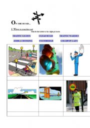 English worksheet: On the road....