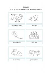 English worksheet: spelling