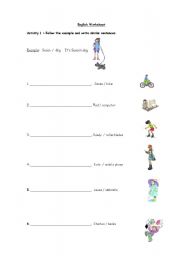 English Worksheet: Possessive case