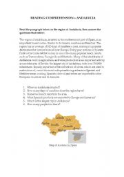 English Worksheet: Reading Comprehension - Andalucia