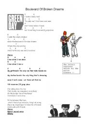 English worksheet: song 