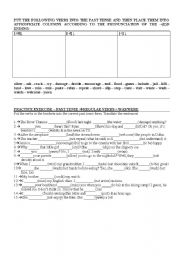 English worksheet: PAst tense -regular verbs, was, were