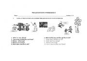 English worksheet: WH QUESTIONS