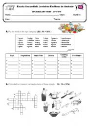 Food Vocabulary test