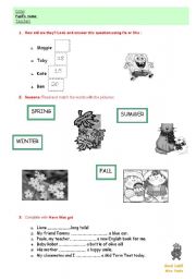 English worksheet: practice for children