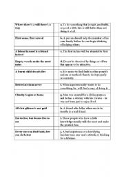 English worksheet: Proverb