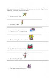 English worksheet: Questions and negative statements