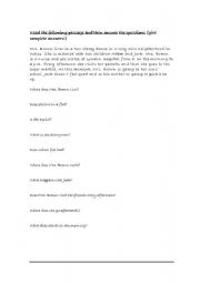 English Worksheet: Read and answer