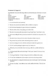 English Worksheet: continuous