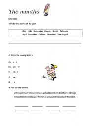 English Worksheet: Months