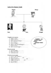 English Worksheet: The Simpsons