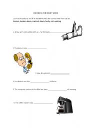 English worksheet: Which is the right word?