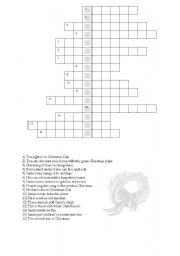 English Worksheet: christmas crossword