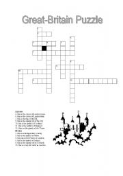 English Worksheet: great britain crossword