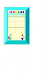 English worksheet: BINGO TEMPLATE