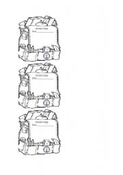 English Worksheet: Backpack Homework Templates