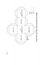 English Worksheet: directions dice