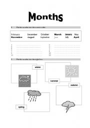 English Worksheet: months