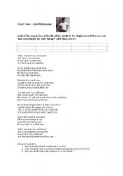 English worksheet: Small Town - John Mellencamp