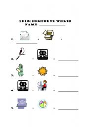 English Worksheet: Compound Words