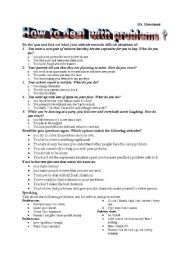 English Worksheet: how to deal with problems!