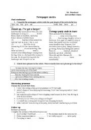 English Worksheet: past continuous