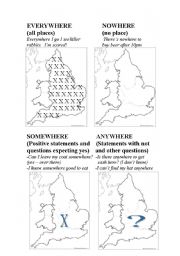 Everywhere, anywhere, somewhere & nowhere - ESL worksheet by JamesT