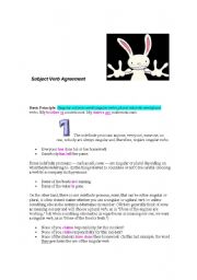 English Worksheet: Subject and Verb Agreement