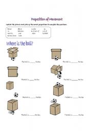 English Worksheet: Wheres the ball?