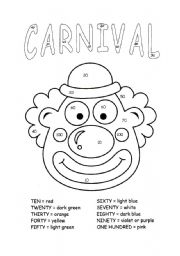 English Worksheet: carnival
