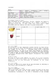 English worksheet: Fruits