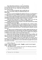 English Worksheet: School Harry Potter 2