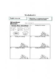 English Worksheet: the weather 
