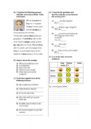 English Worksheet: Present simple _ starters