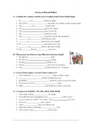 English Worksheet: Present Perfect