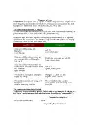English Worksheet: Comparatives