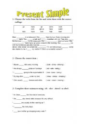 English Worksheet: Present Simple 