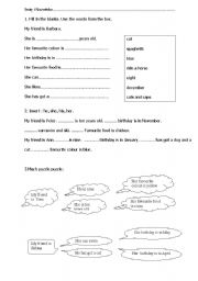 English worksheet: simple test