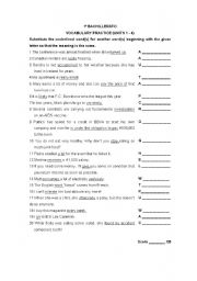 English Worksheet: Bachillerato I Vocabulary Review Activity 