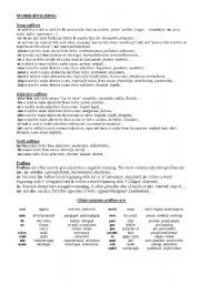 English Worksheet: Word Building