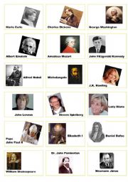 English Worksheet: famous people