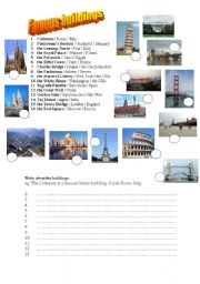 English Worksheet: famous buildings