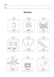 English Worksheet: House parts