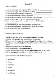 English Worksheet: Vocabulary-Jobs