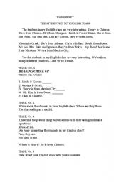 English Worksheet: Present progressive