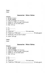 English worksheet: Conversation for ELLs