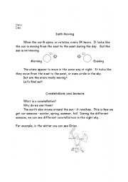 English worksheet: Science and astronomy