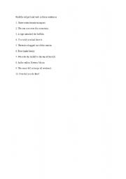 English Worksheet: Find Subjects and Verbs