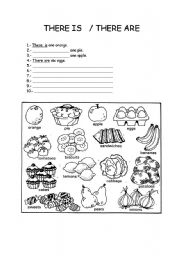 English Worksheet: There is / There are